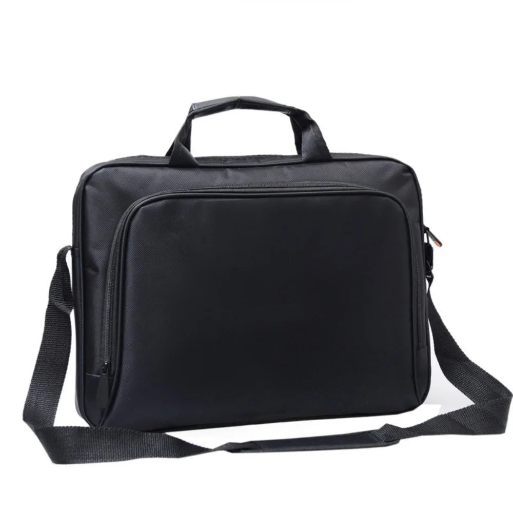 Waterproof Laptop Briefcase Bag – 15", 15.6", 17", Nylon, Dual Zipper, Shoulder Strap