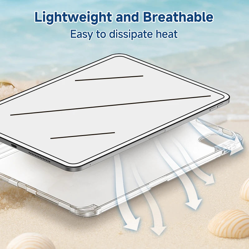 iPad 10/11 (A16) Case with Pen Slot - Protective Cover with Apple Pencil Holder