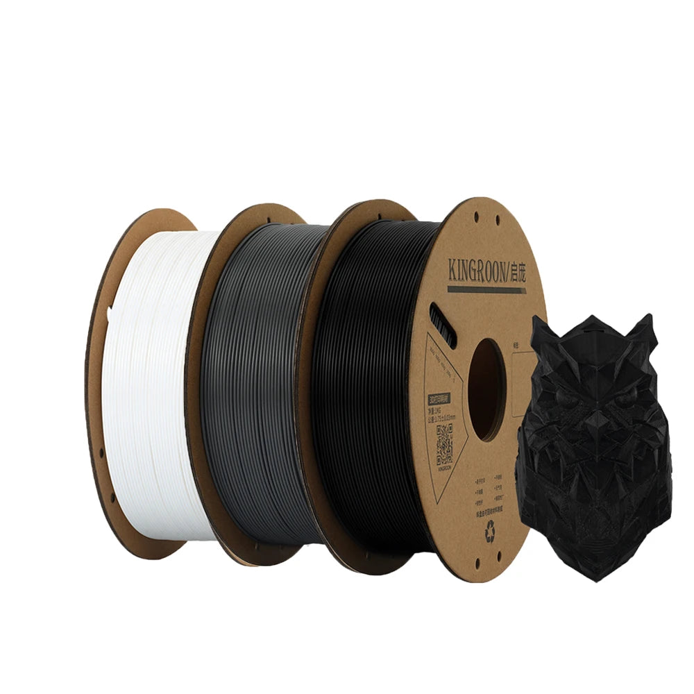 KINGROON PLA Filament 1.75mm – 5 or 10 Rolls, Mixed Colors, No Bubble