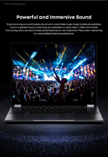 CHUWI FreeBook 2-in-1 Laptop – Intel N150, 13.4" 2.5K Touch, 16GB LPDDR5, 512GB SSD, WiFi 6, BT 5.2