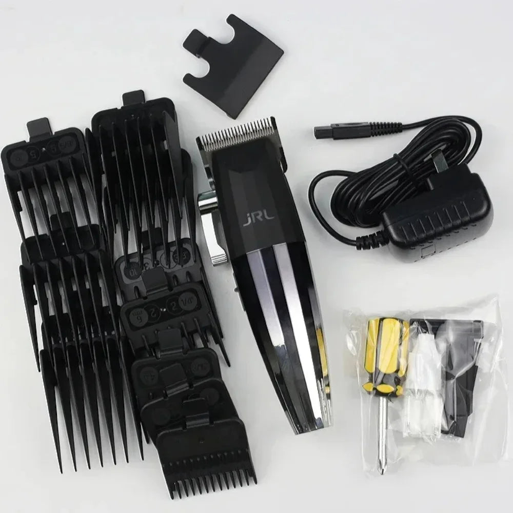 JRL 2020C Professional Hair Clipper & 2020T Trimmer – Cool Blade Technology, LCD Display, Rechargeable | Barber Set