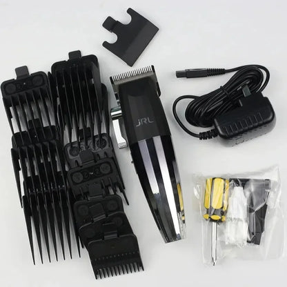 JRL 2020C Professional Hair Clipper & 2020T Trimmer – Cool Blade Technology, LCD Display, Rechargeable | Barber Set