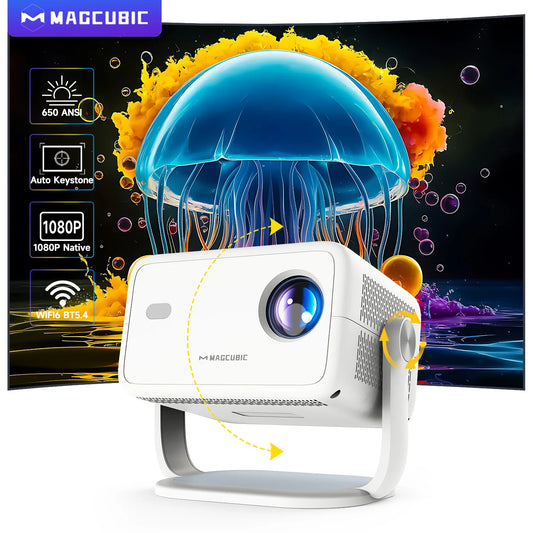 Magcubic L018 Native 1080P Portable Projector – 650 ANSI, Android 14, Auto Keystone, WiFi 6, BT5.4