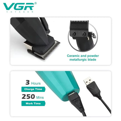 VGR Professional Hair Clipper | V-003 V-906 V-308 | Metal Body | Barber & Beard Trimmer