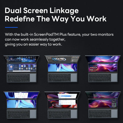 BYONE Dual Screen Gaming Laptop — Intel 10th Gen, Up to 64GB DDR4, Up to 4TB SSD, Windows 11, Touch Display
