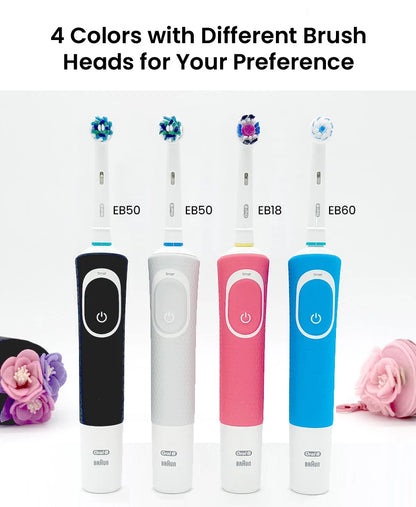 Oral-B D100 Vitality Electric Toothbrush – 2D Cleaning, 10000RPM, Timer, Inductive Charger