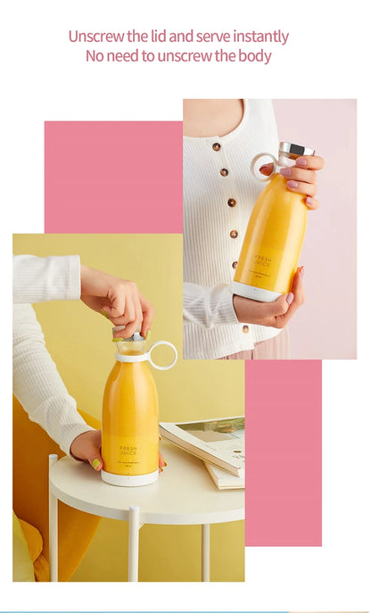 CHUJIN Mini Portable USB Juicer Blender | Smoothie & Milkshake Maker | CE