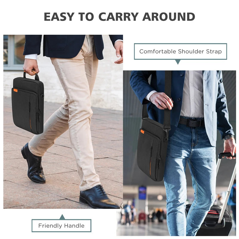 NIDOO Laptop Bag Sleeve – MacBook Air/Pro 13 M1, iPad Pro 12.9, Waterproof Shoulder Briefcase
