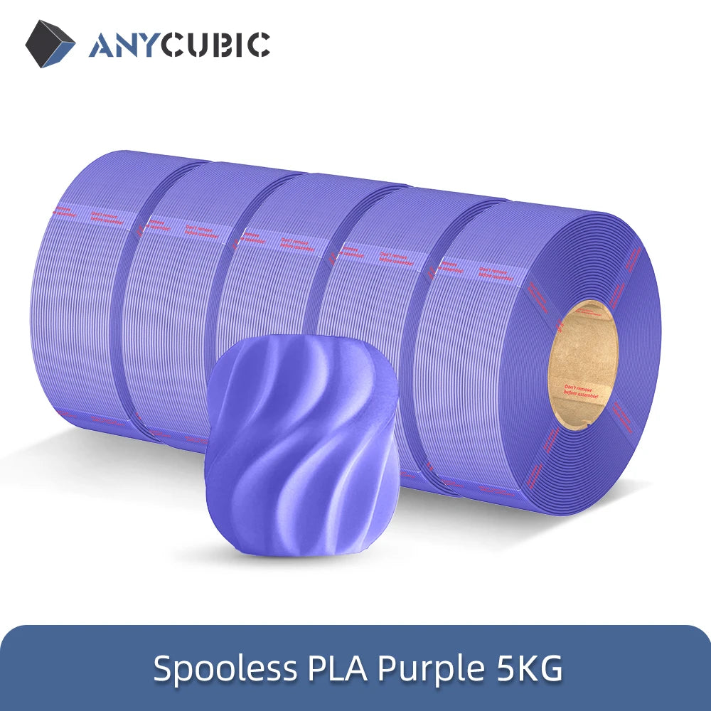 ANYCUBIC 10KG Spooless PLA Filament 1.75mm – Refill for Kobra 3 & S1C