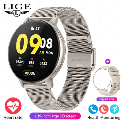 LIGE Bluetooth Smart Watch for Women – Custom Dial, Sport Fitness Tracker, iOS & Android (2026)