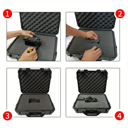 Waterproof Hard Carry Case with Pre-Cut Sponge – Tool & Equipment Organizer