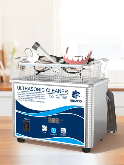 800ml Ultrasonic Cleaner 60W | EU Plug | Degas | 110V-220V | Watches & Jewelry