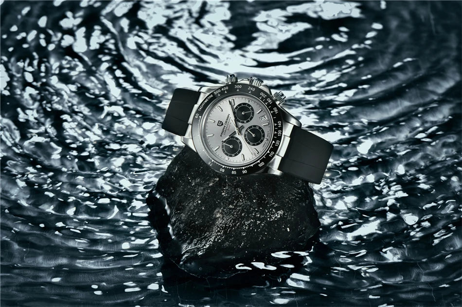PAGANI DESIGN Men's Luxury Chronograph Watch – 100M Waterproof, Quartz Sport Wristwatch, Gift