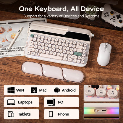 EPOMAKER Glyph 75% Mechanical Keyboard | Retro Typewriter | TFT Screen | Rotary Knob | Wired / 2.4GHz / BT