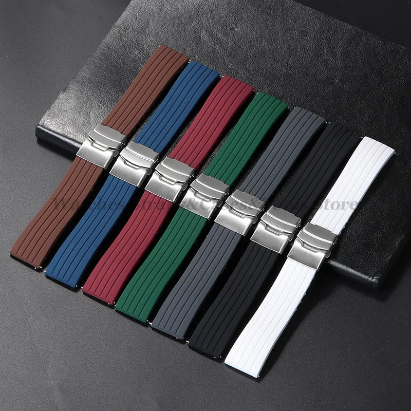 Quick Release Silicone Watch Strap 18–24mm – For Huawei, Seiko, Omega, Fossil & More