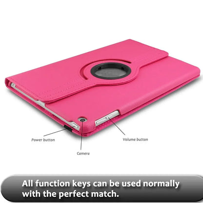 360° Rotating Stand Leather iPad Case – Pro 11"/12.9"/13", Air, Mini, 7th–10th Gen