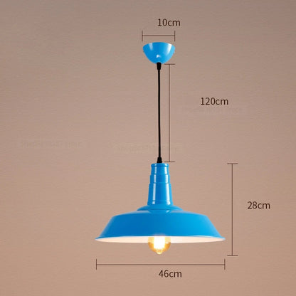 Nordic Industrial Retro Pendant Light – E27 Vintage Loft Bar Cafe Lamp
