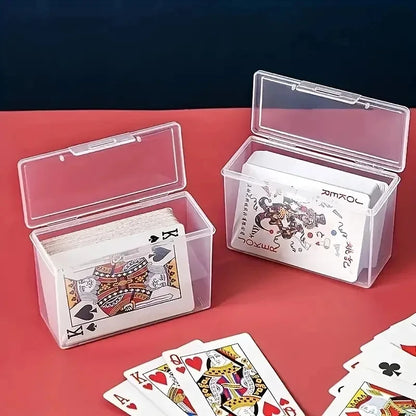 Clear Playing Card Storage Box | Transparent Deck Case 3-4 Pack