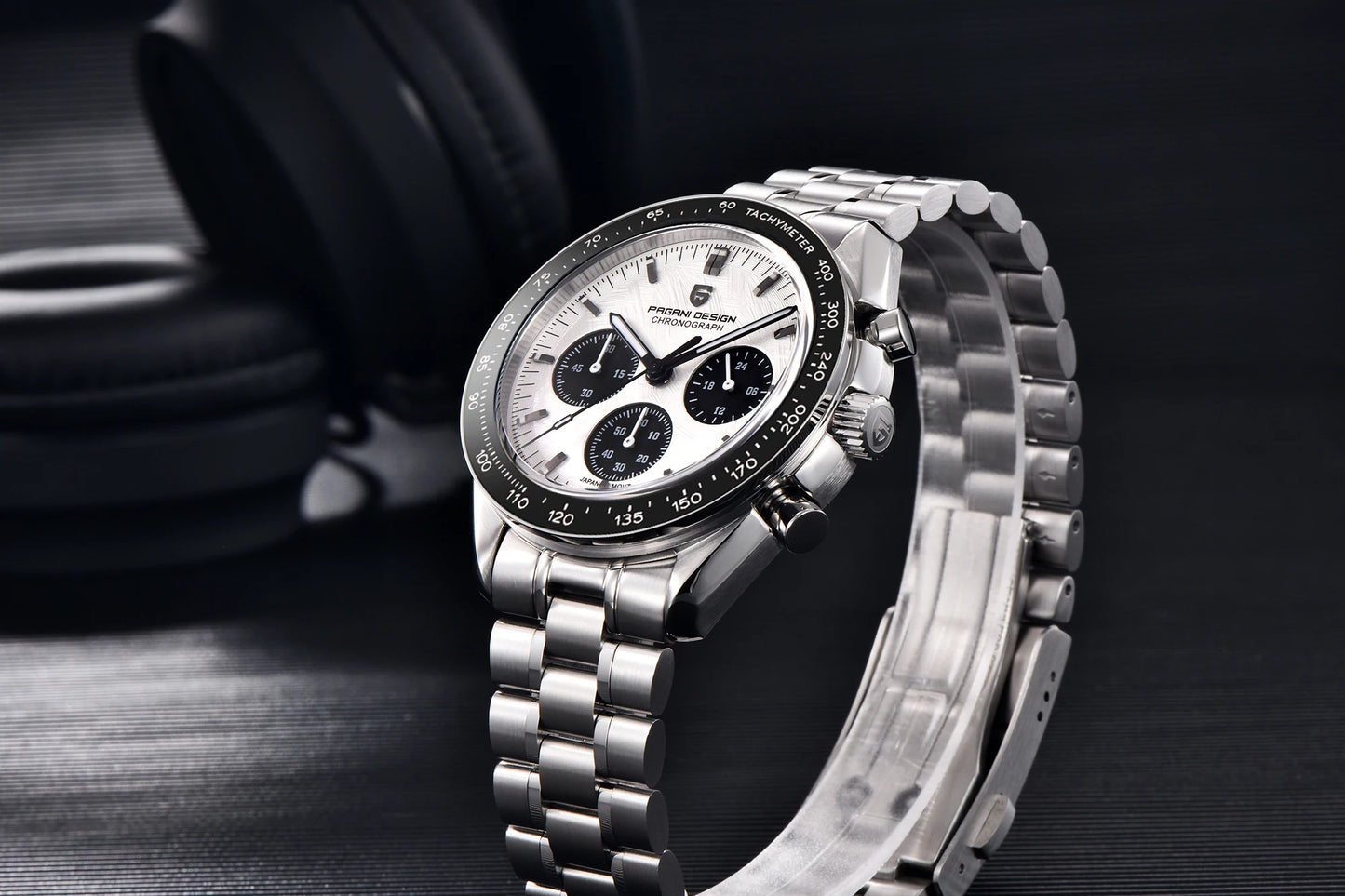 PAGANI DESIGN V5 Moon Men's Watch – Luxury Quartz Chronograph, Waterproof, Stainless Steel, 2026