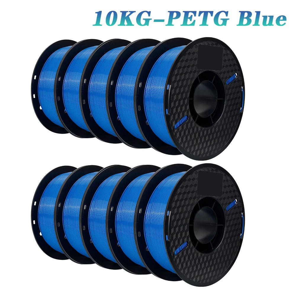 3D Printer Filament Bundle – 10KG, 1.75mm PLA / PETG, 10 Rolls, Mixed Colors & Materials, Fast Ship