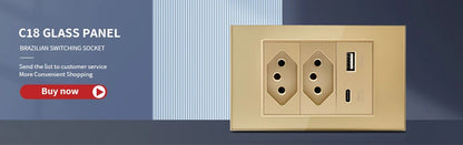 DELEFU Tempered Glass Smart Wall Socket with USB-C | Tuya WiFi | 10A–20A