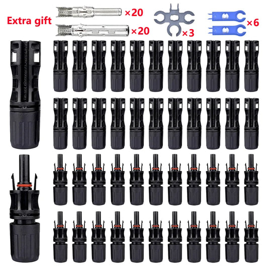 Solar Panel Connector Kit 1000V 30A – PV MC4 Connectors 2.5/4/6mm²