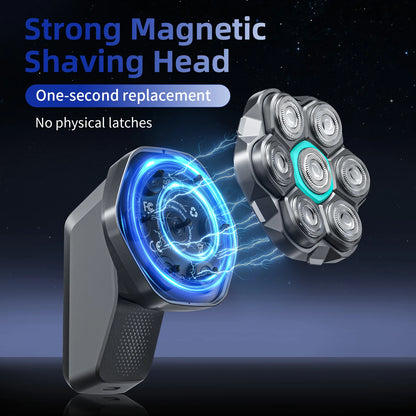 Kensen S32 7D Electric Head Shaver for Men – 8100/8500RPM, IPX6, USB-C, Magnetic Head, 120min