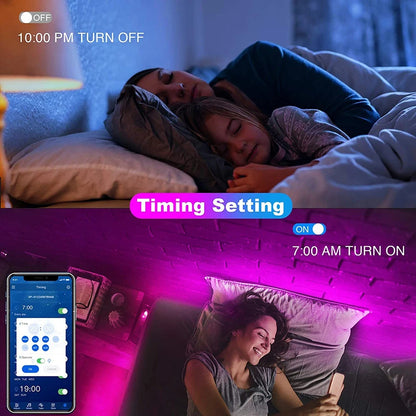 Bluetooth LED Strip Lights Smart SMD 5050 - APP & Remote Control, TV Backlight & Room Decor