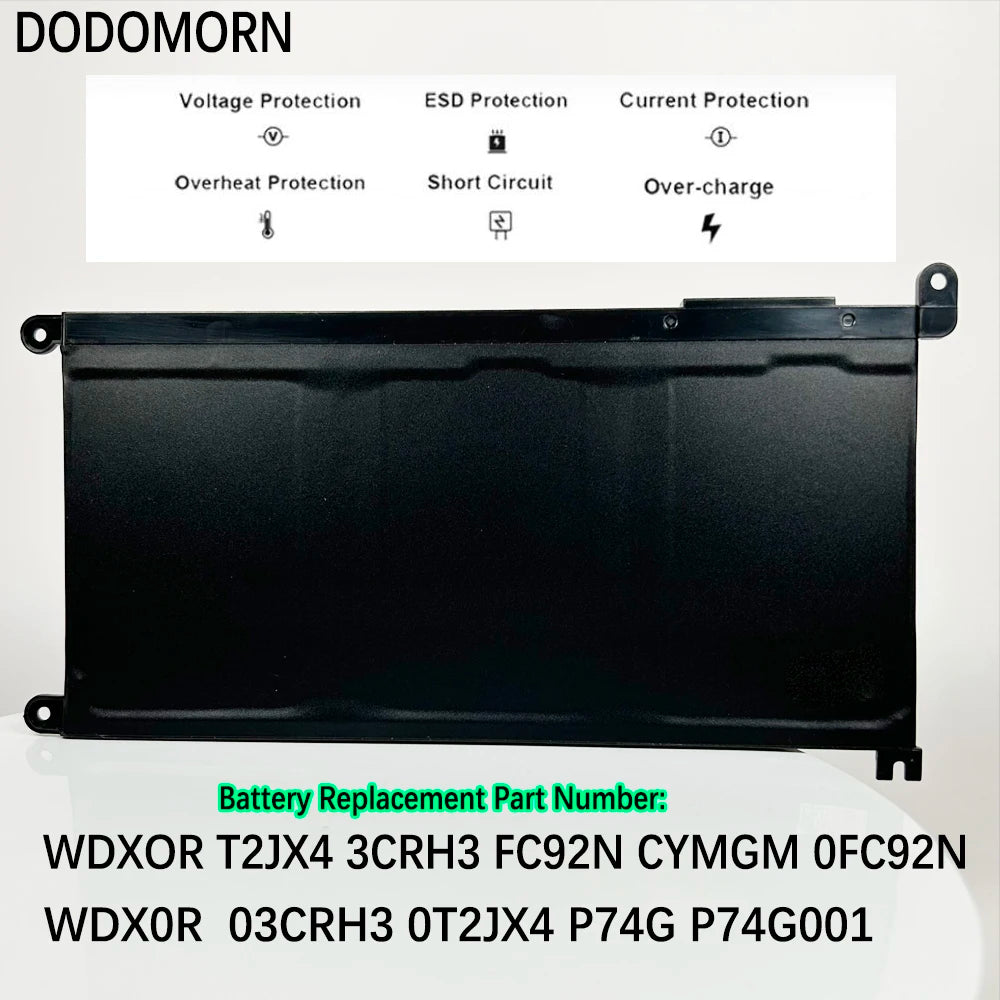 DODOMORN WDX0R Laptop Battery for Dell Vostro 5468 5568 & Inspiron 15 5567 5770 Series