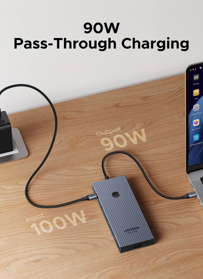 UGREEN 10Gbps USB C HUB 4K60Hz Type-C to HDMI RJ45 PD100W SD&TF USB Adapter for Macbook iPad Samsung Laptop Accessories Docking