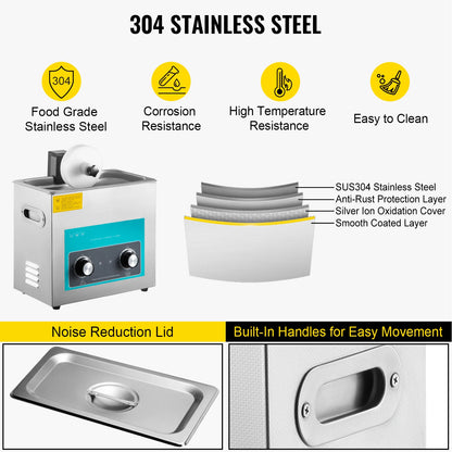 SucceBuy 6L Ultrasonic Vinyl Record Cleaner | Jewelry, Dental & Contact Lens