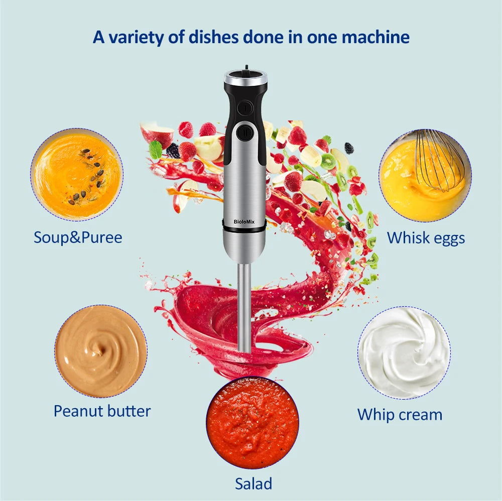 BioloMix 5-in-1 Blender TB-1800 | 1800W | Smoothie, Soup & More | EU 220V