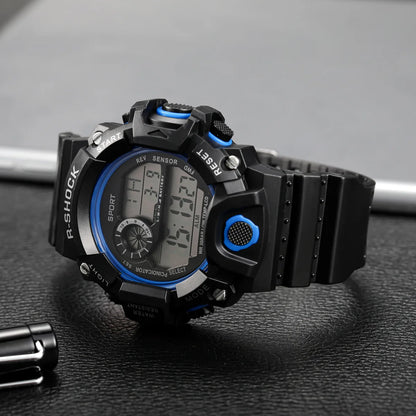 Men's R.E.D. Sports Electronic Wristwatch with large dial, waterproof design, luminous display, and alarm feature.