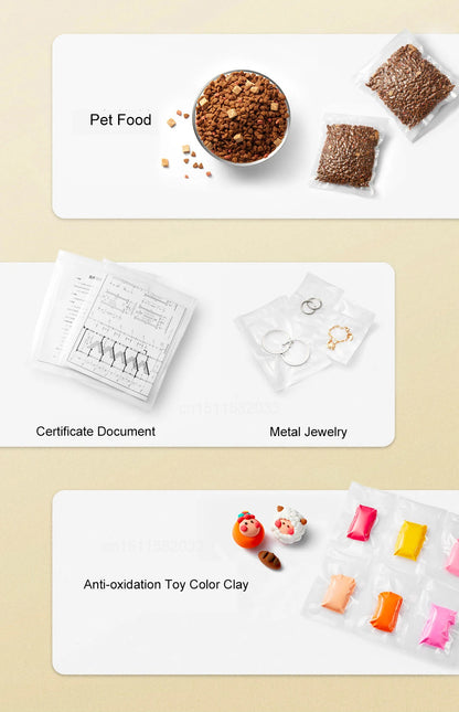 MIJIA Vacuum Sealer Machine | 70kPa Suction | Dry & Moist Modes | 10 Vacuum Bags | External Vacuum | CN Version