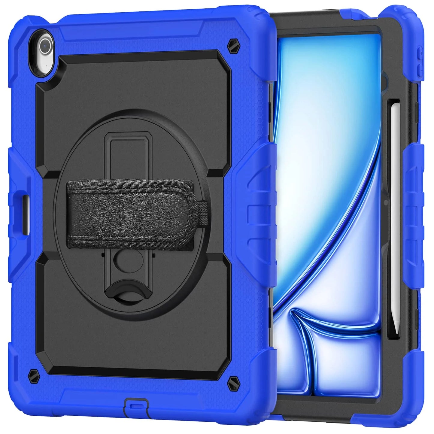 WeFor Heavy Duty iPad Case – Screen Protector, Shoulder Strap & Pencil Holder for iPad 11 A16, Air 11 & Air 13 M3 (2025)