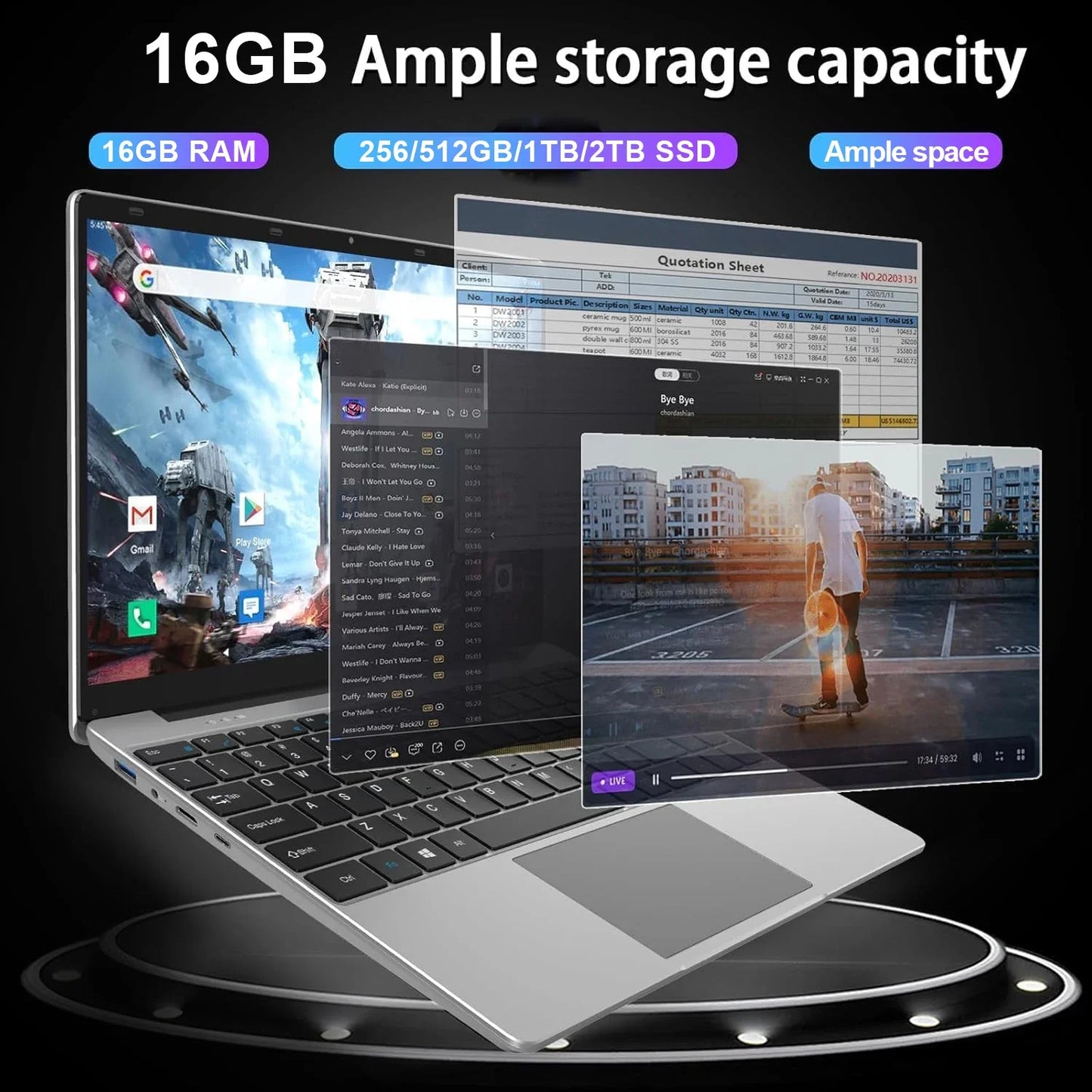 FUCHU 14.1" Gaming Laptop – Intel Core i9-10980HK, 16GB DDR4, 256GB–2TB SSD, Windows 11 Pro, 90Hz