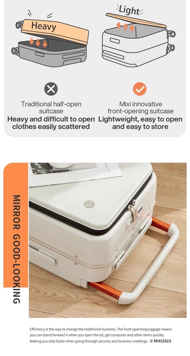 Mixi M9275 Aluminum Frame Hardside Suitcase 2026