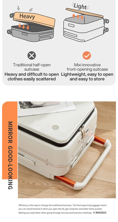 Mixi M9275 Aluminum Frame Hardside Suitcase 2026