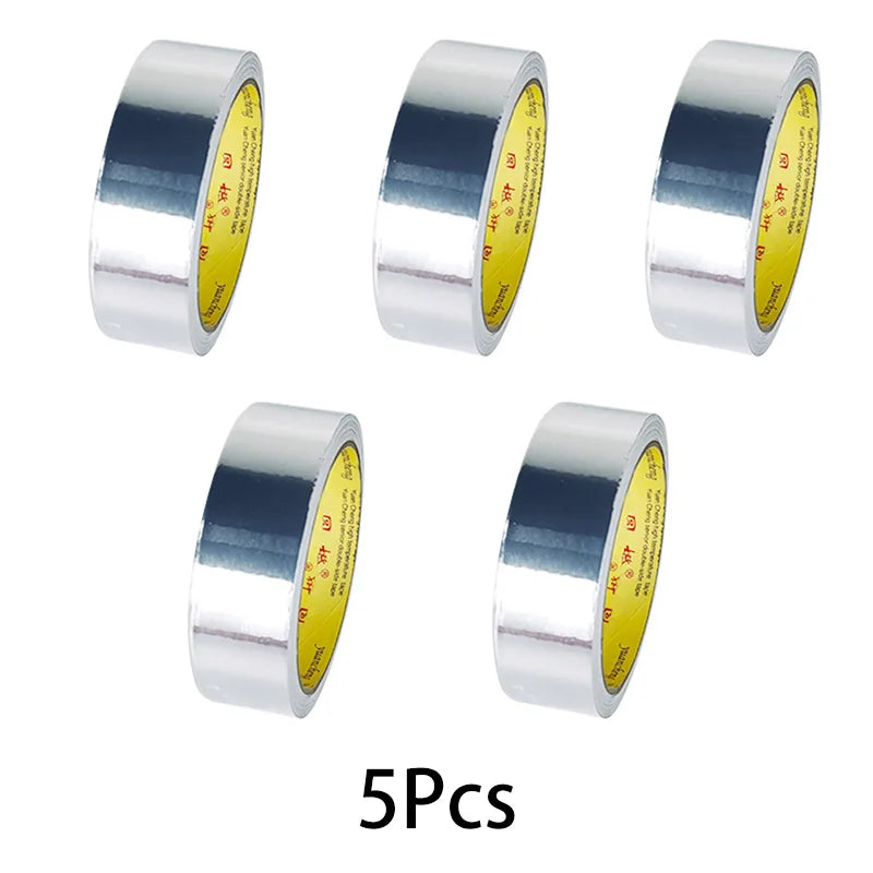 High-Temp Aluminum Foil Tape – Heat Insulation & Pipe Repair (3–5 Rolls)