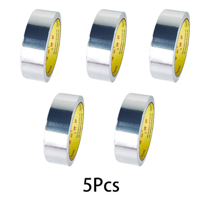 High-Temp Aluminum Foil Tape – Heat Insulation & Pipe Repair (3–5 Rolls)