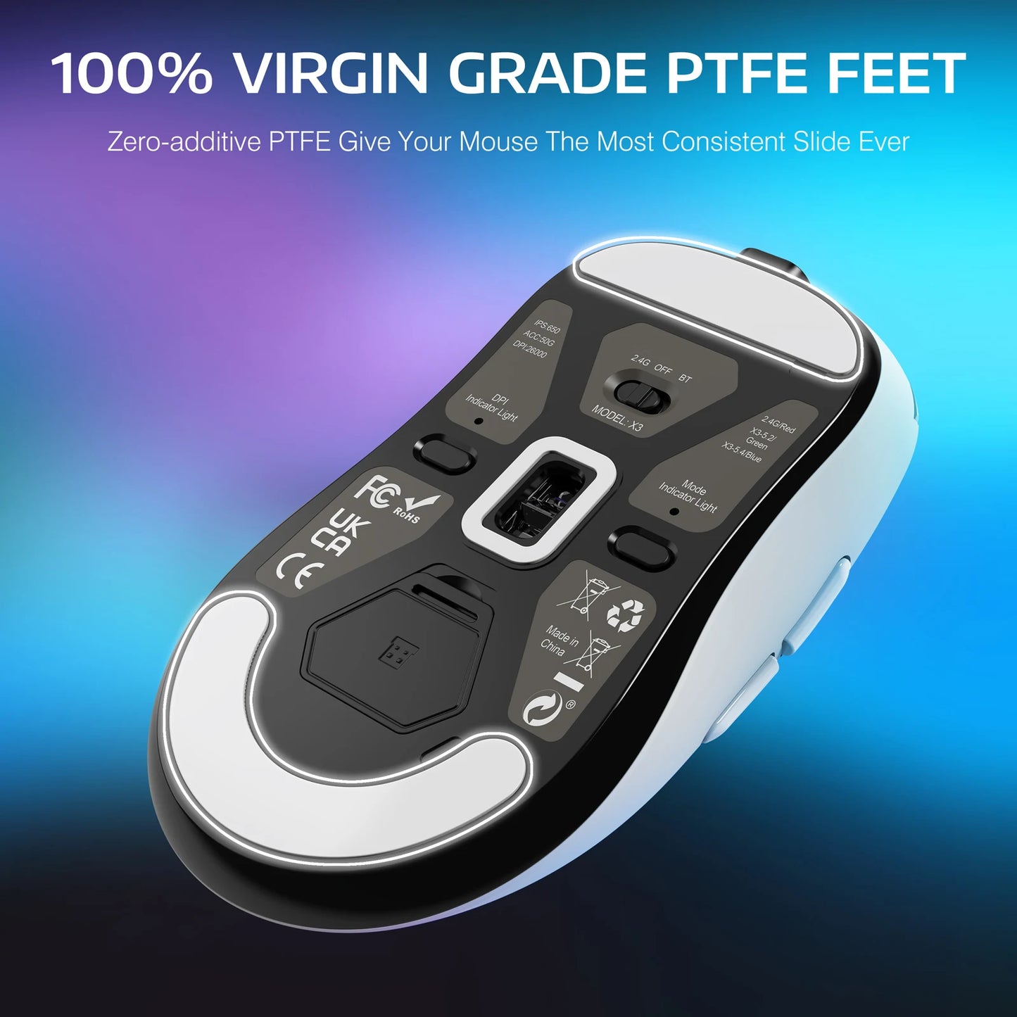Attack Shark X3 Wireless Gaming Mouse – 49g, PAW3395, Triple Mode