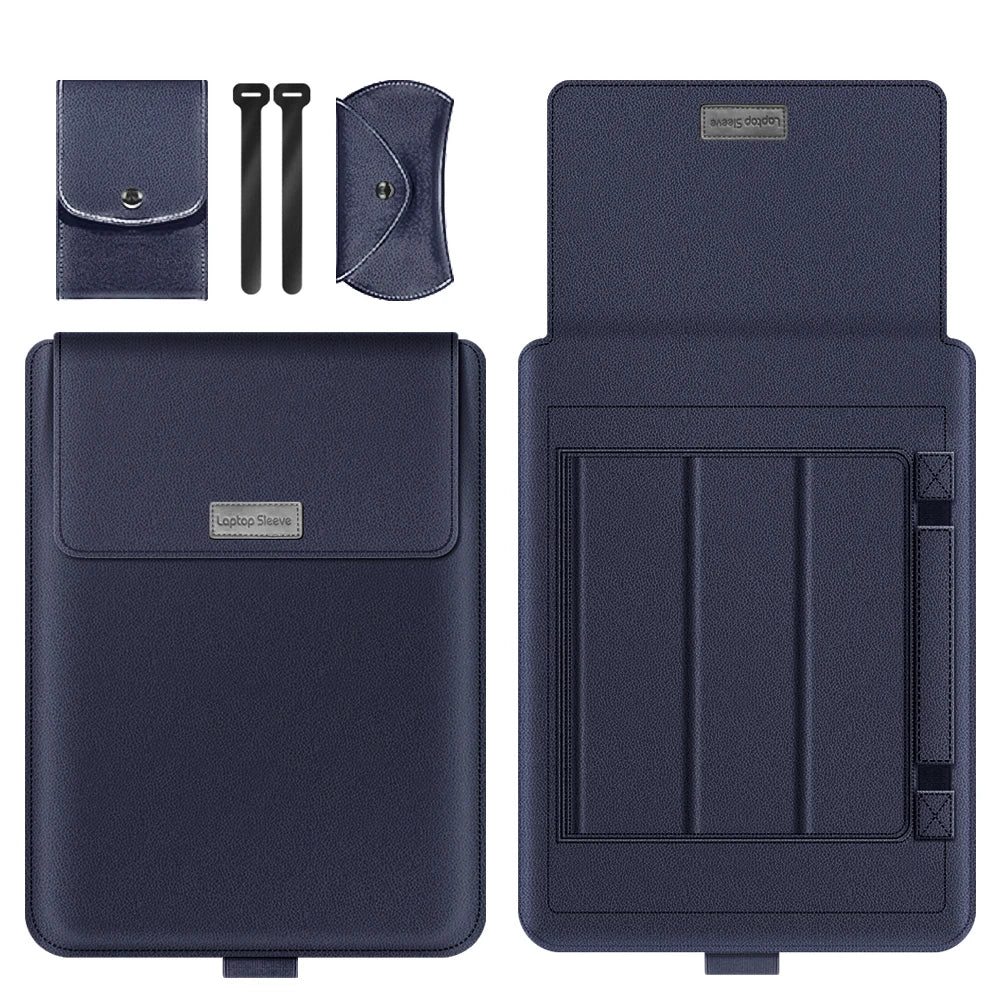 Laptop Sleeve Bag for MacBook Air 13 M4/M3/M2/M1, Pro 13/14/16, Huawei, ASUS, Dell – 11–16", PU Leather