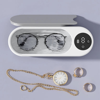 Ultrasonic Jewelry Cleaner Machine – Portable USB Rechargeable Cleaner for Rings, Necklaces & Glasses