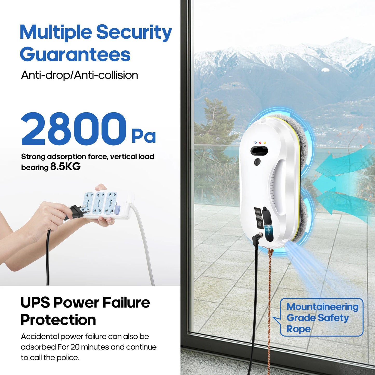 Automatic Water Spray Window Cleaning Robot – Remote Control Electric Glass Wiper for Home