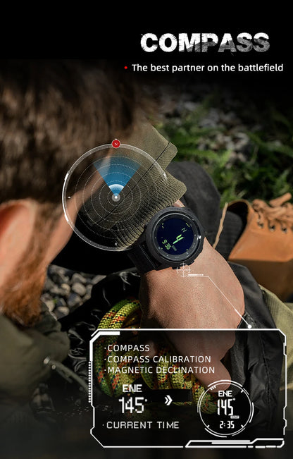 NORTH EDGE Military Smart Watch – Altimeter, Barometer, Thermometer, Compass, 50m Waterproof