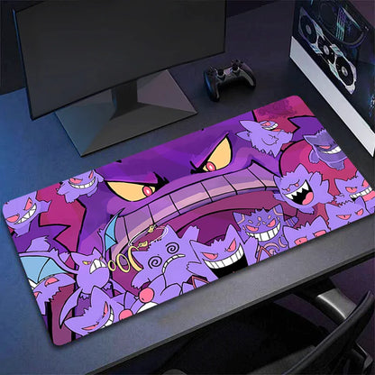 Gengar Anime Mouse Pad – Large Gaming Mousepad, XXL Desk Mat, Rubber Base, Multiple Sizes