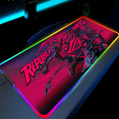 RGB Gaming Mouse Pad XXL with Backlight – Multiple Sizes, Non-Slip Rubber, 3mm