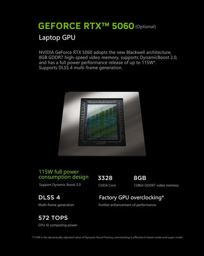 Lenovo Legion R7000P 2025 Gaming Laptop — Ryzen 9 8940HX/8945HX, RTX 5060/5070 8G, 16" 2.5K 240Hz