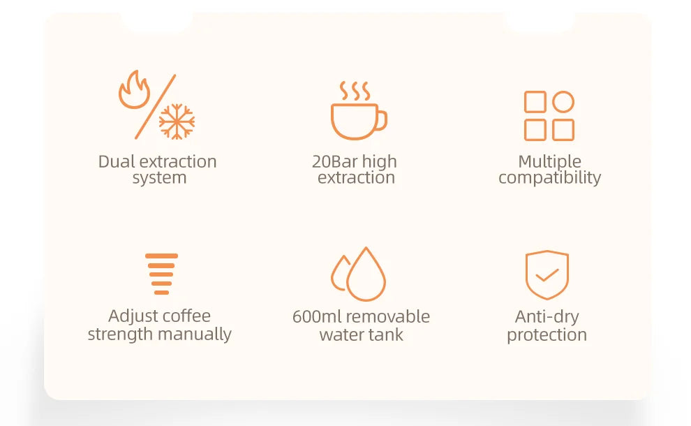 HiBREW H2B Cold & Hot Coffee Maker | 5-in-1 | Nespresso & Dolce Gusto Compatible | EU 220V