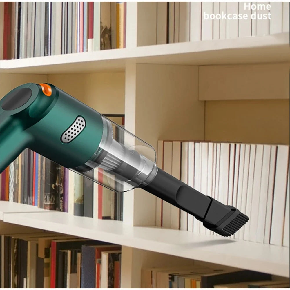 10,000Pa Handheld Vacuum Cleaner – Wireless, 25W, Bagless, Pet Hair, Car & Home (White / Black)
